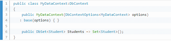 class mydatacontext