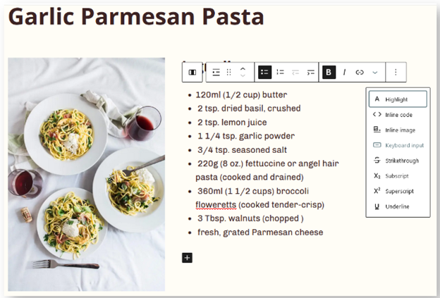 layout example