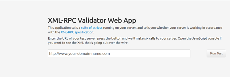 xml rpc validator web app