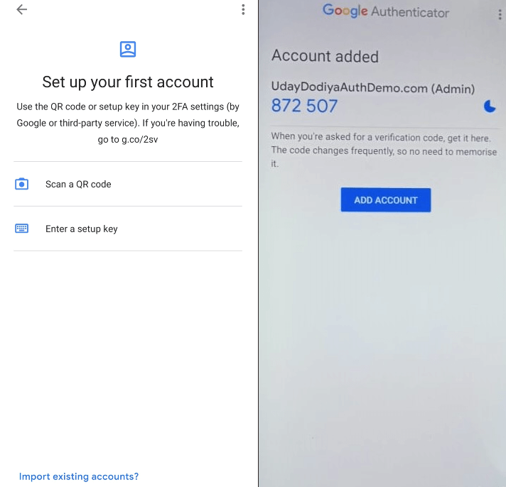 Google Authenticator Verification Code