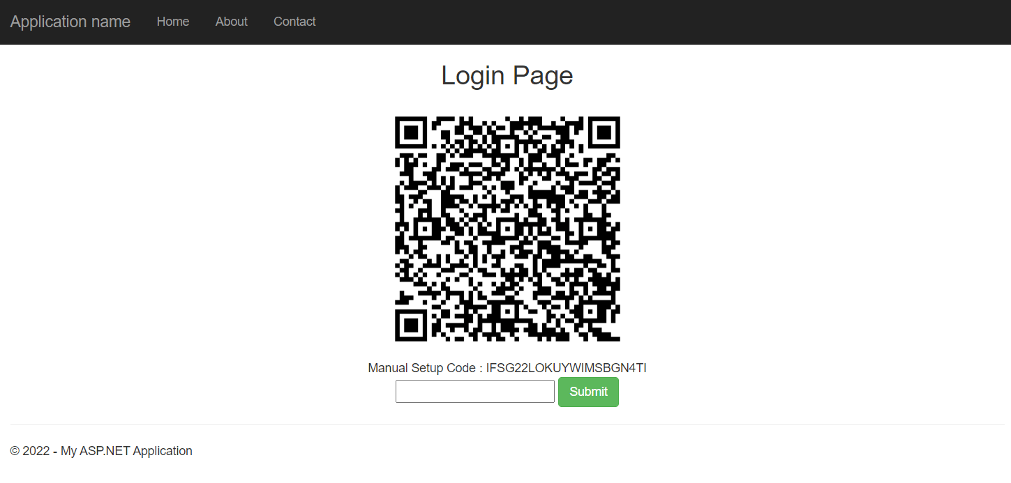 Login Page QR Code